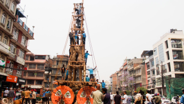 In Pictures: Preparations underway for Rato Machindranath chariot procession at Lalitpur