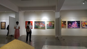 Sirjana: A Collective Art show 2021 on display