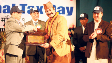 Surya Nepal honored as largest taxpayer