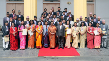 President presents Nepal Bidhya Bhusan Padak