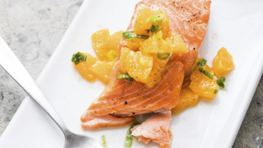 For this roasted salmon, skip the butter and go for relish