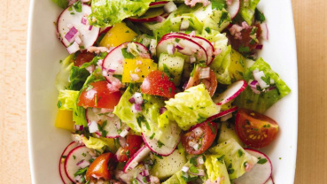 The key to a crisp chopped salad is salting ahead of time