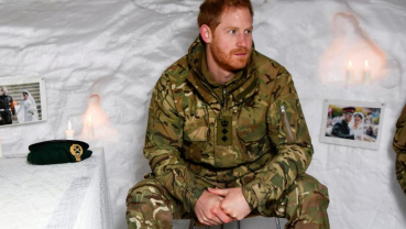 UK's Prince Harry visits marines in the Arctic on Valentine's Day