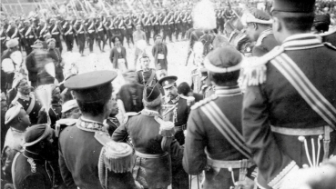 Nostalgia: Officers gathered on the Coronation Day of King Tribhuvan