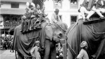 Nostalgia: Elephants being paraded during coronation of late king Tribhuwan in Kathmandu