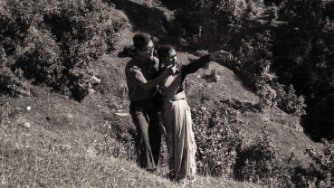 Nostalgia: A couple posing for  camera at a picnic in Dakshinkali