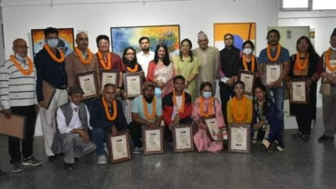 Painting exhibition 'Mahatma Gandhi's Principles for a Better World’ on display