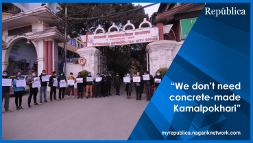 Activists warn KMC of legal remedy for conservation of Kamalpokhari (With Video)