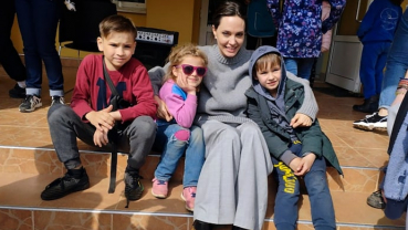 Angelina Jolie makes a surprise trip to Ukraine to visit children, refugees