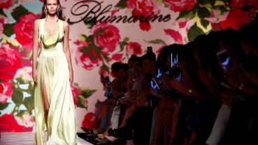 Blumarine says elegance comes in kindness at Milan show