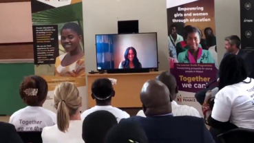 Meghan Makle joins Prince Harry via Skype as he visits Malawi School