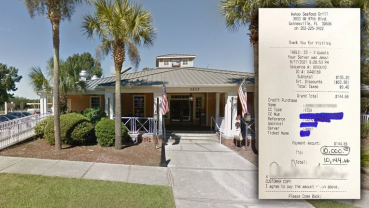 Diner leaves $10,000 tip for workers at Florida restaurant