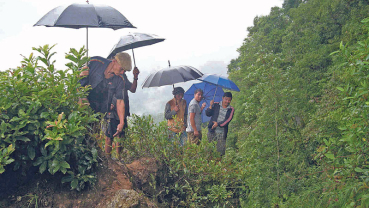 Entire village under risk of landslide