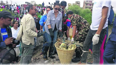 Manisha Koirala ‘excited, committed’ to clean river Bagmati