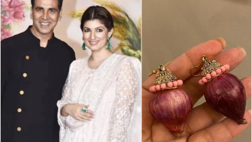 Twinkle Khana flaunts onion earrings gifted by Akshay Kumar