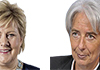 Erna Solberg and Christine Lagarde