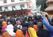 Locals of Rampurwa picket CDO office demanding action against land mafia