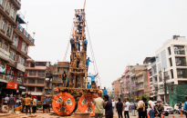 In Pictures: Preparations underway for Rato Machindranath chariot procession at Lalitpur