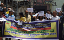 In Photos: Human Rights and Peace Society holds protest in front of Singha Durbar