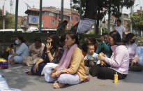 In Pictures: Families of Nepalis in Russian Army begin hunger strike