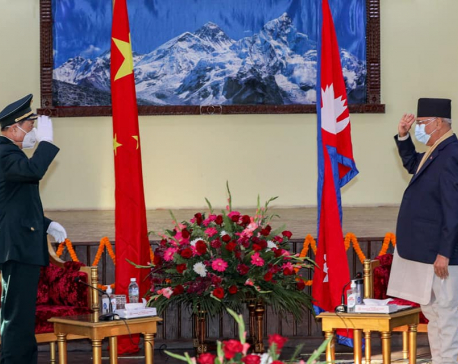 Visiting Chinese Defense Minister calls on PM Oli