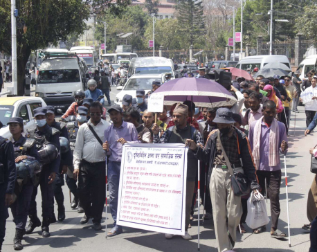 Visually-impaired individuals hold peaceful march demanding self-employment opportunities (Photo Feature)