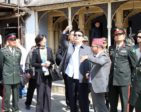 Chinese Defence Minister Chang visits Basantapur Durbar Square (photo feature)
