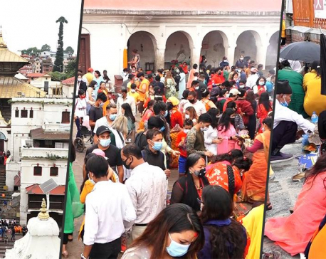 Devotees throng Pashupatinath Temple despite high risk of COVID-19 infection