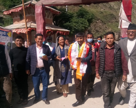 UML central member Bishnu Rijal reaches Dolpa to prevent cadres from joining CPN (Unified Socialist)