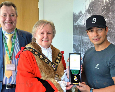 Eastleigh Borough Council Britain honors mountaineer Purja