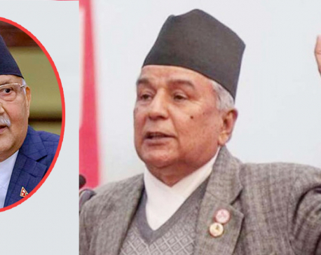 NC leader Poudel accuses Oli of forging alliance with corrupts