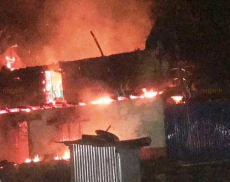Fire guts property worth over Rs 900,000 in Taplejung