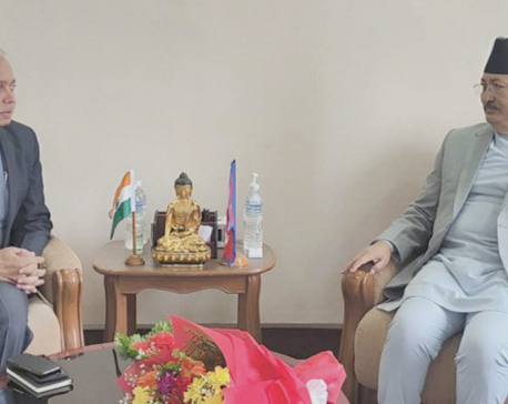 Indian Ambassador Srivastava calls on Home Minister Khand