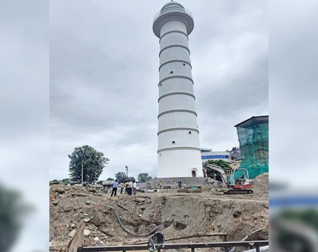 Reconstruction of Dharahara halted at KMC’s request