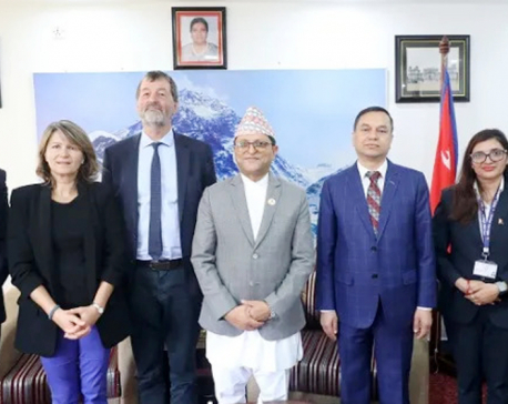 French parliamentary delegation holds meeting with National Assembly Chairman Timilsina