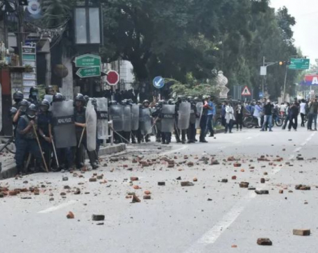 NSU activists and Nepal Police clash at Tri-Chandra Campus