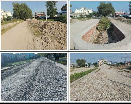 Block 'A' upgradation work of Tikapur Municipality not completed even three years after the start of the work
