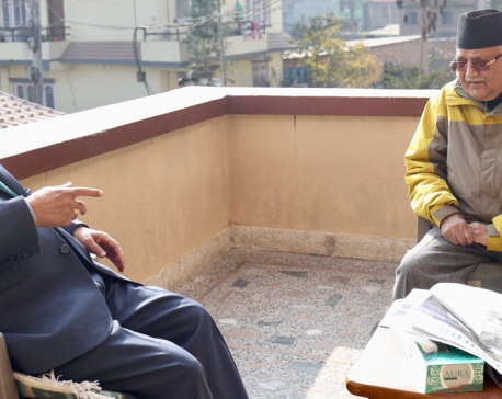 PM Dahal and UML Chairman Oli discuss election of President, Speaker