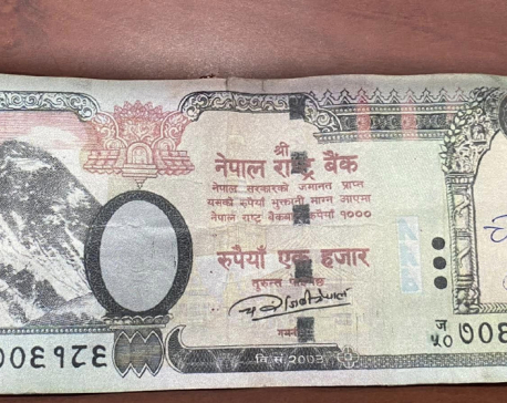 Fake bank note found in Kapilvastu
