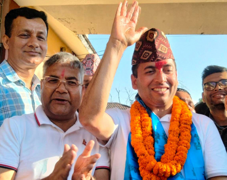 UML Candidate Ram Prasad Neupane registers candidacy for Chitwan-2 by-election