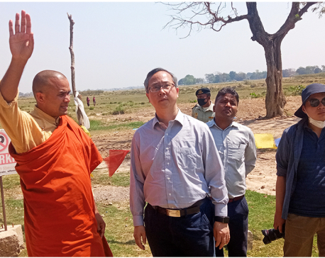 Chinese ambassador Chen visits ancient Kapilvastu