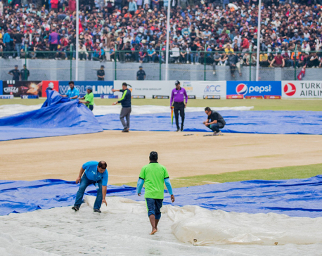Match between Nepal and Kuwait resumes as rainfall stops