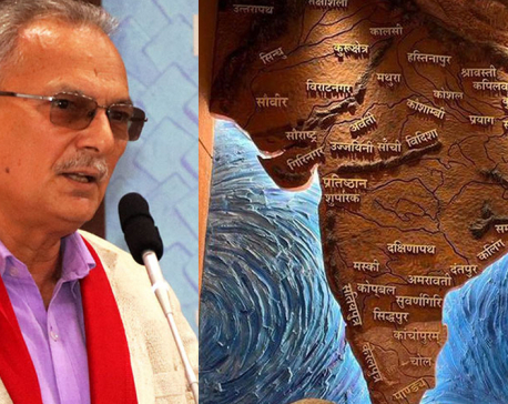 Dr Bhattarai warns that bilateral relations may be harmed as India places Nepali territory in its ‘Akhand Bharat’ mural