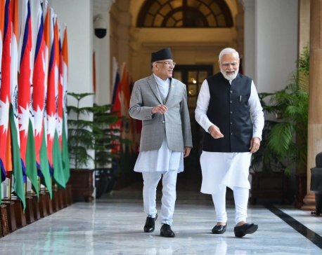 Meeting between PM Dahal and his Indian counterpart Modi concludes