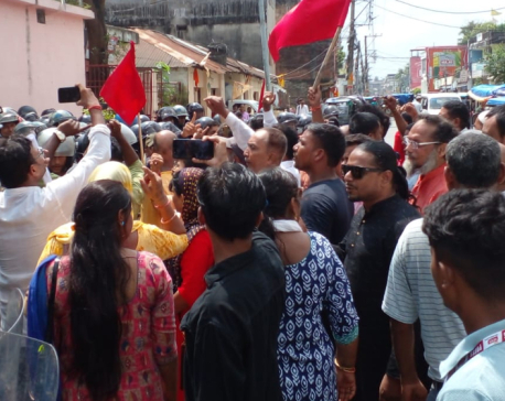 JSP stages demonstration in Biratnagar demanding mayor's resignation