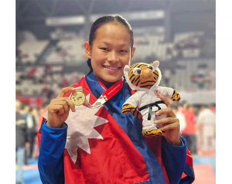 Arika Gurung secures silver medal in karate for Nepal in 19th Asian Games