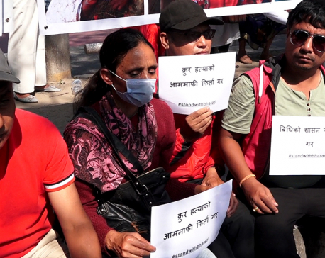Women's rights activists hold protest at Maitighar, demanding re-imprisonment of Regal
