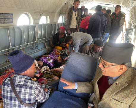 PM Dahal returns to Surkhet with seven people injured in earthquake