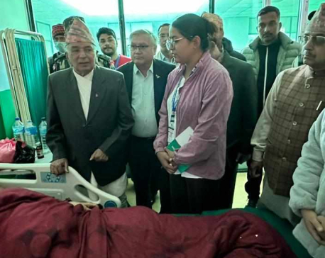 President Poudel reaches Jajarkot to assess damage of earthquake, meet victims