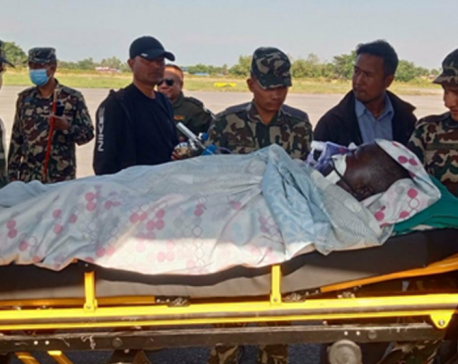 Nepali Army airlifts fire victims